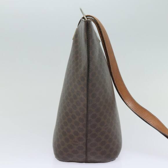 CELINE Macadam Canvas Shoulder Bag Pvc Leather Brown Gold - Picture 5 of 13